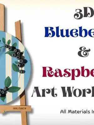 3D Blueberry & Raspberry Painting Workshop poster