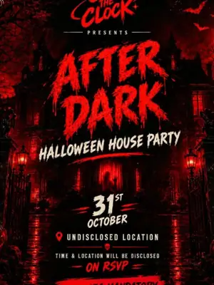 After Dark Halloween House Party poster