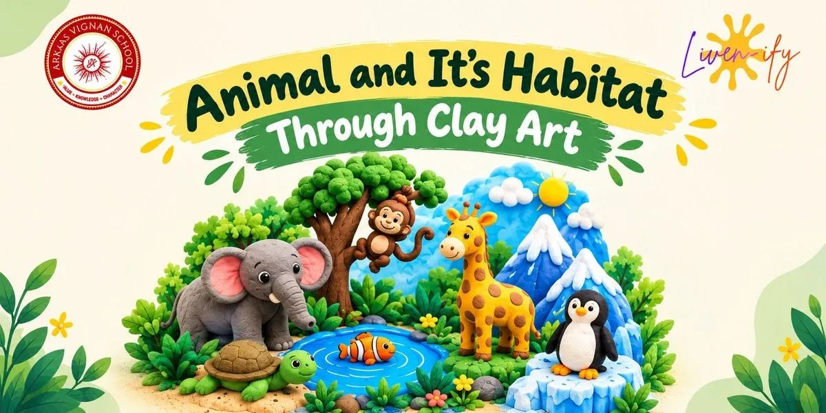 Animal and Its Habitant Through Clay Art poster
