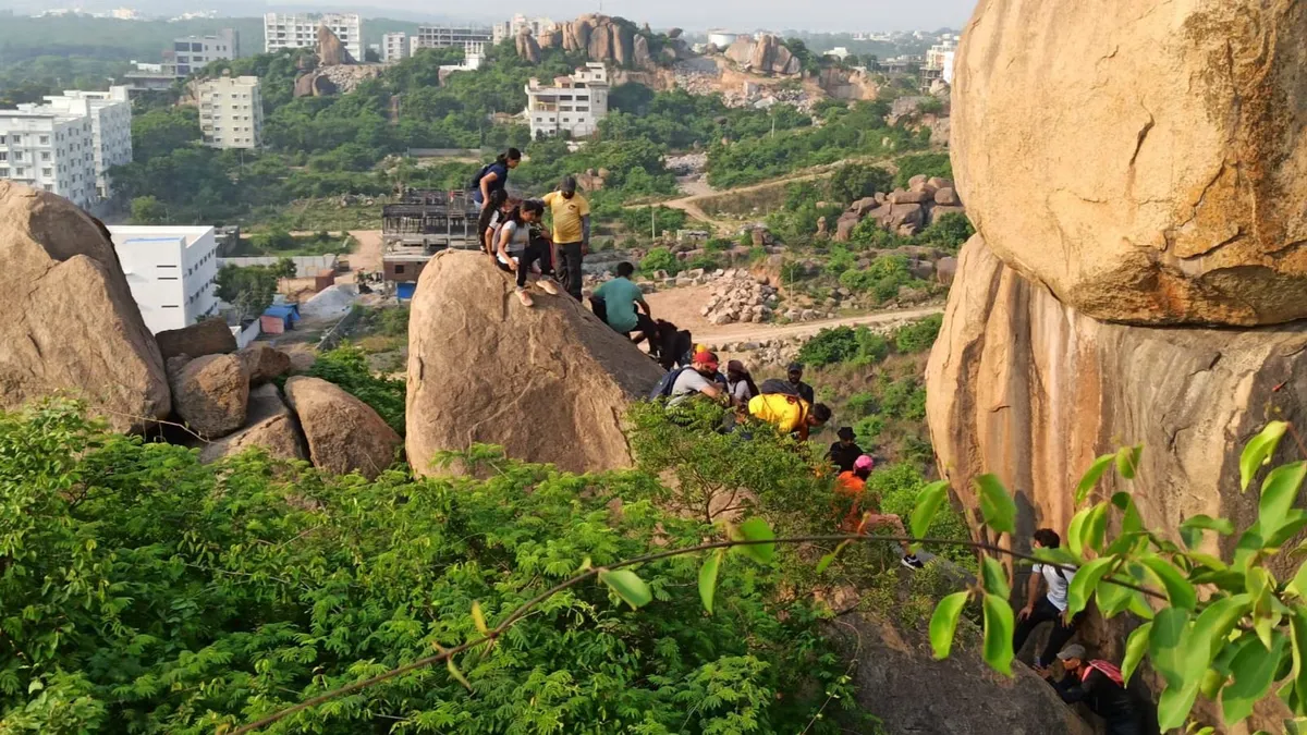 Beginner's Hiking, Rock Climbing, Caving and Chimney at Peerancheruvu