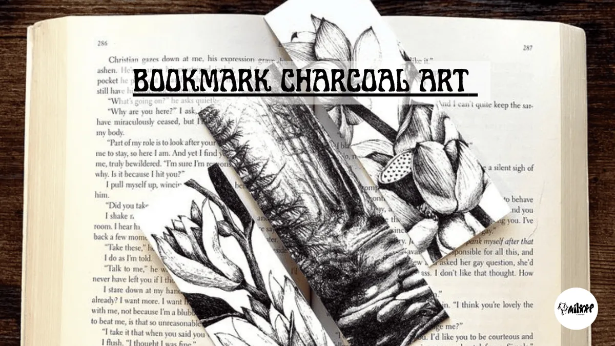 Bookmark Charcoal Art
