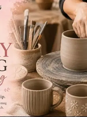 Clay Mug Making Workshop poster