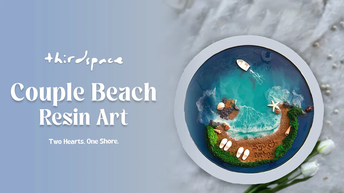 Couple Beach Resin Art