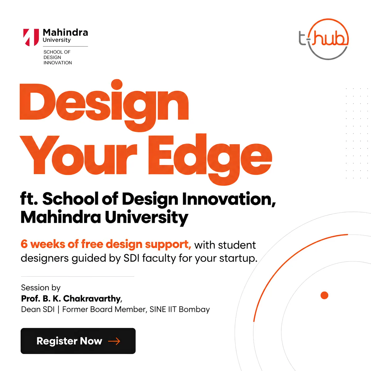 Design Your Edge: T-Hub × School of Design Innovation, Mahindra University