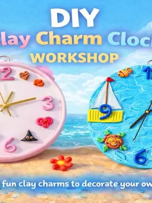 DIY Clay Clock Workshop poster