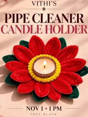 Pipe Cleaners Candle Holder Workshop poster