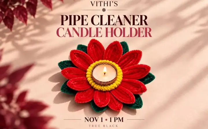 Pipe Cleaners Candle Holder Workshop poster