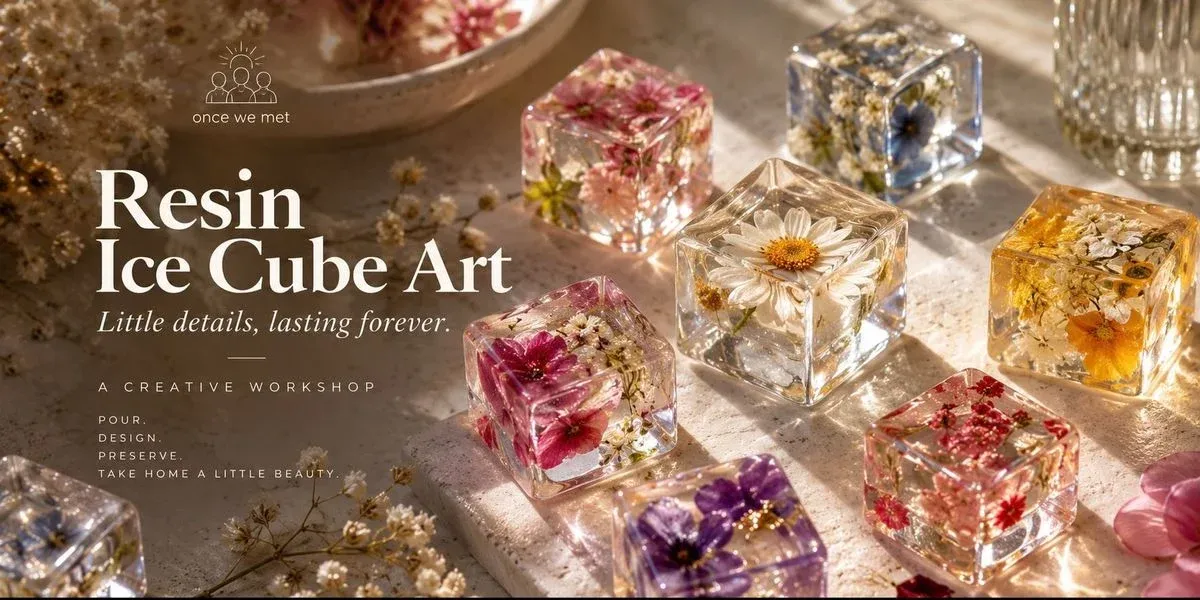 Resin Ice Cube Art poster