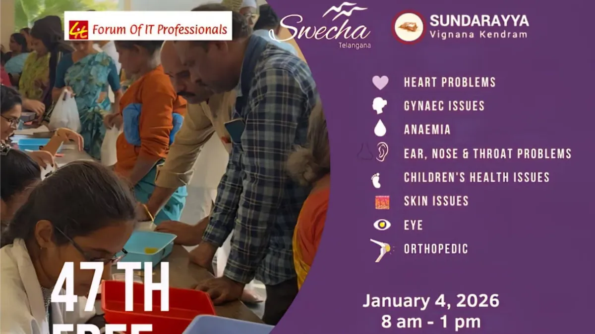 Volunteer for Swecha's 47th Free Medical Camp